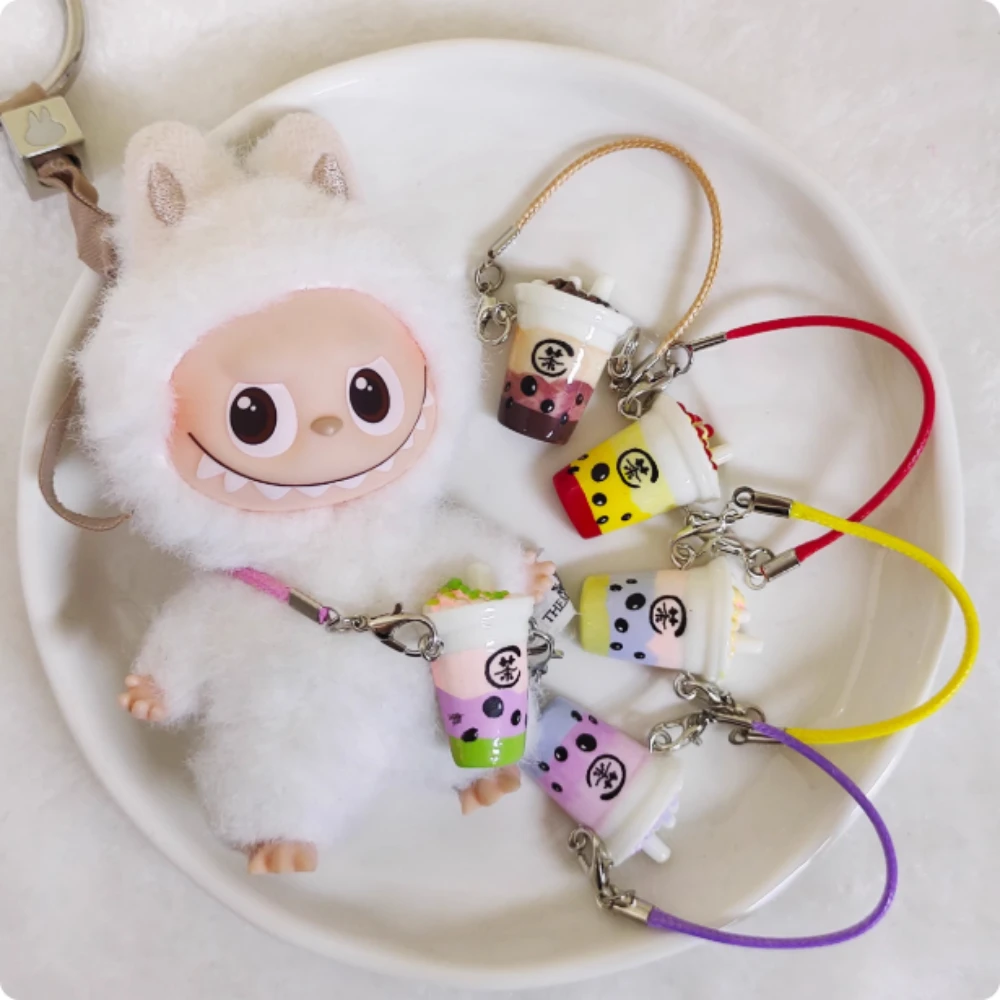 For 3.0/4.0 Labubu Doll Colorful Scarf And Milk Tea Backpack Love Clothes Full Outfit Set Doll Accessories Labubu Clothes Gift #2