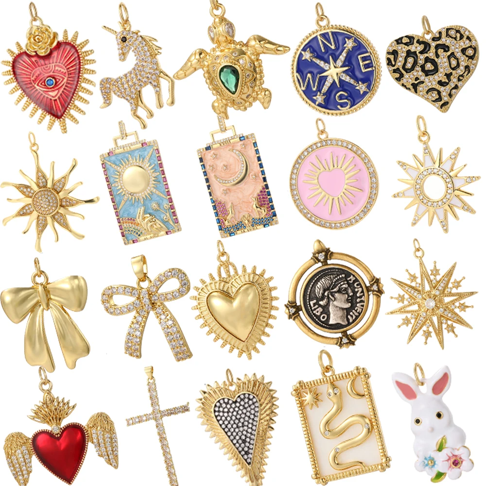 Leuke Liefde Boog Charms voor Sieraden Maken Gouden Tarot Card Charm Rvs Lange Ketting Dijes Diy Ketting Oorbel Armband