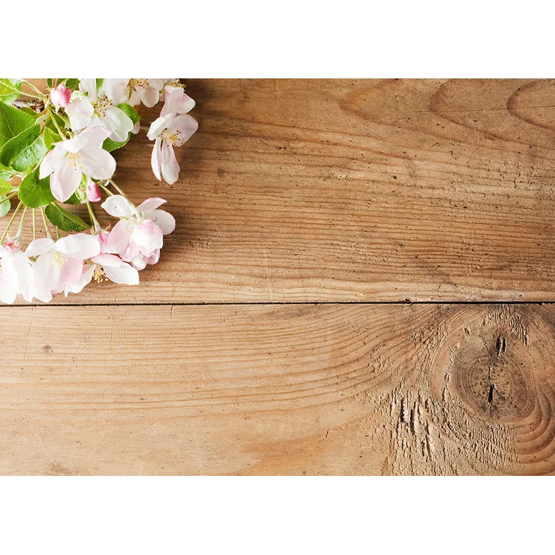 Fondos de fotografía personalizados de vinilo, accesorios de flores, suelo de madera, Fondo de estudio fotográfico, 21922 ZLDT-18