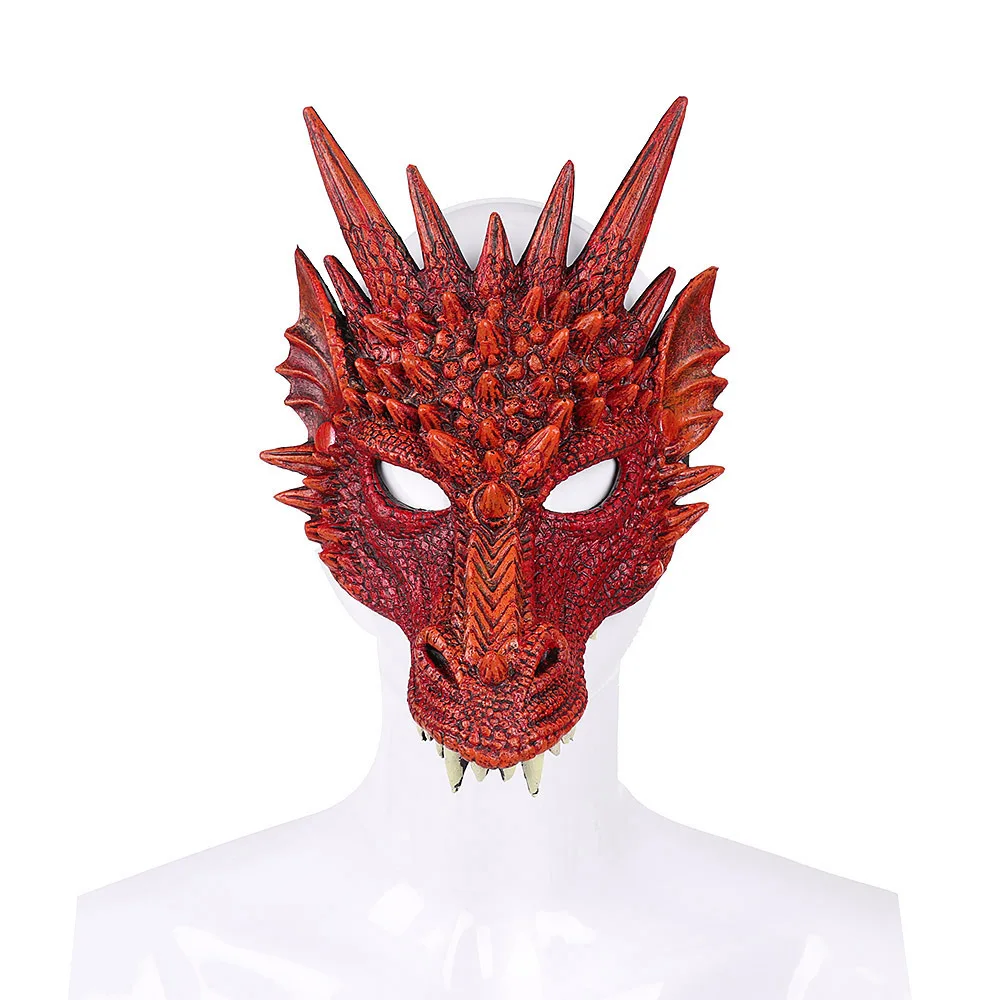 

Animation Game Dragon Mask Cosplay Cartoon 3D Version Of The Animals Gothic Punk HD Masks Halloween Game Props Toys Accessory