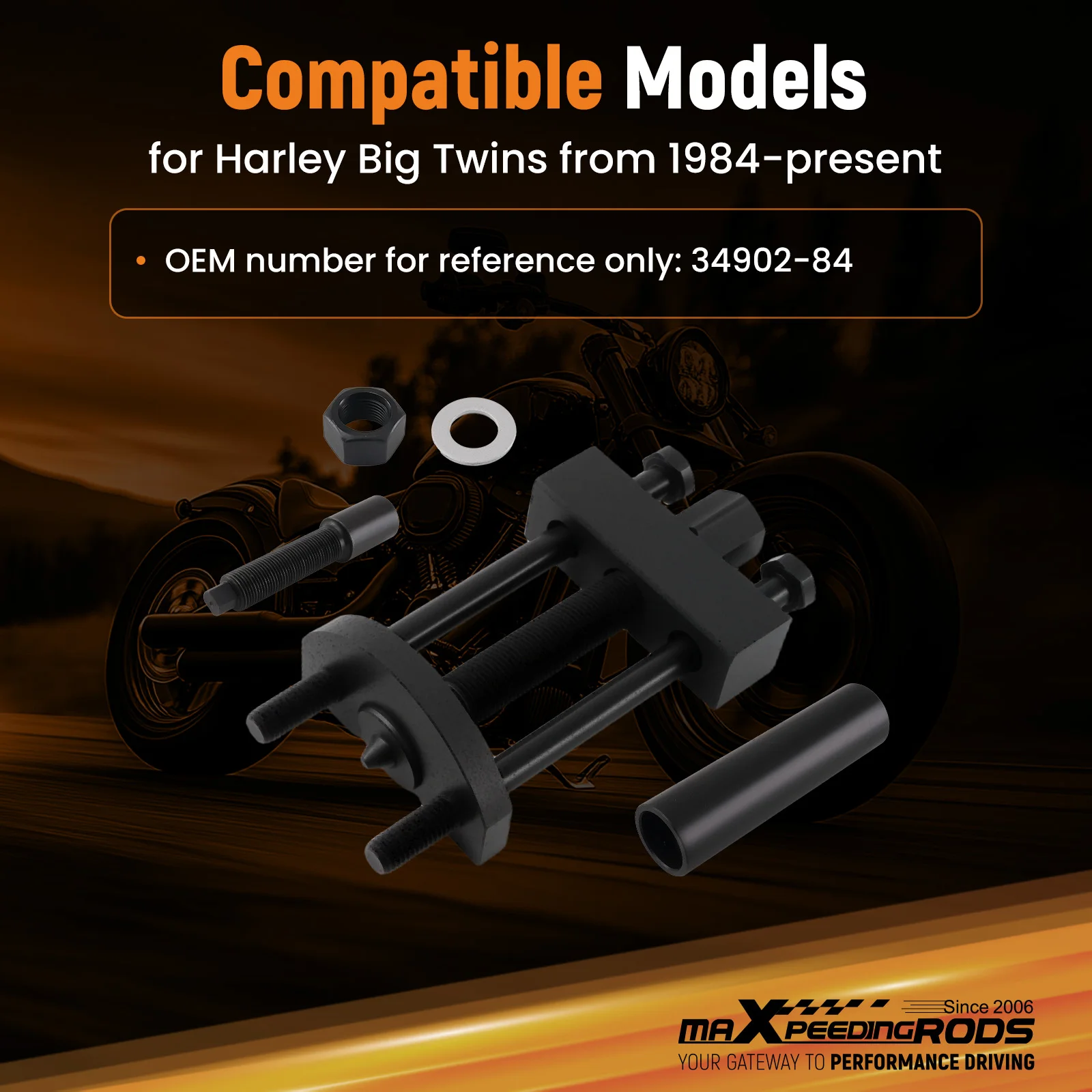 Estrattore e Installatore Cuscinetto Albero Principale Trasmissione per Harley 34902-84