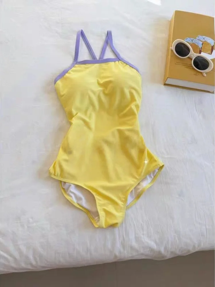 

High Elastici Ladies Speed Suit Swimsuit Pure Desire Sle Beach Vaion Women's High Elastici White Enhancing ...