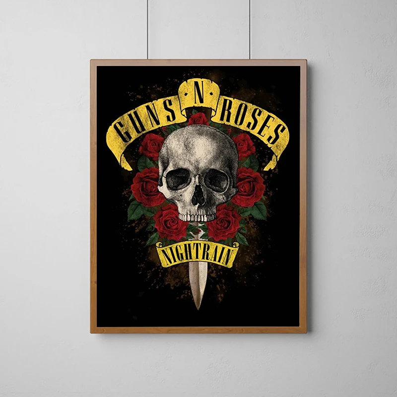 

Vintage Rock Music Band G-Guns N Roses Poster Pictures Wall Decor Room Aesthetic For Home Decorations Decoration Bedroom Stuff