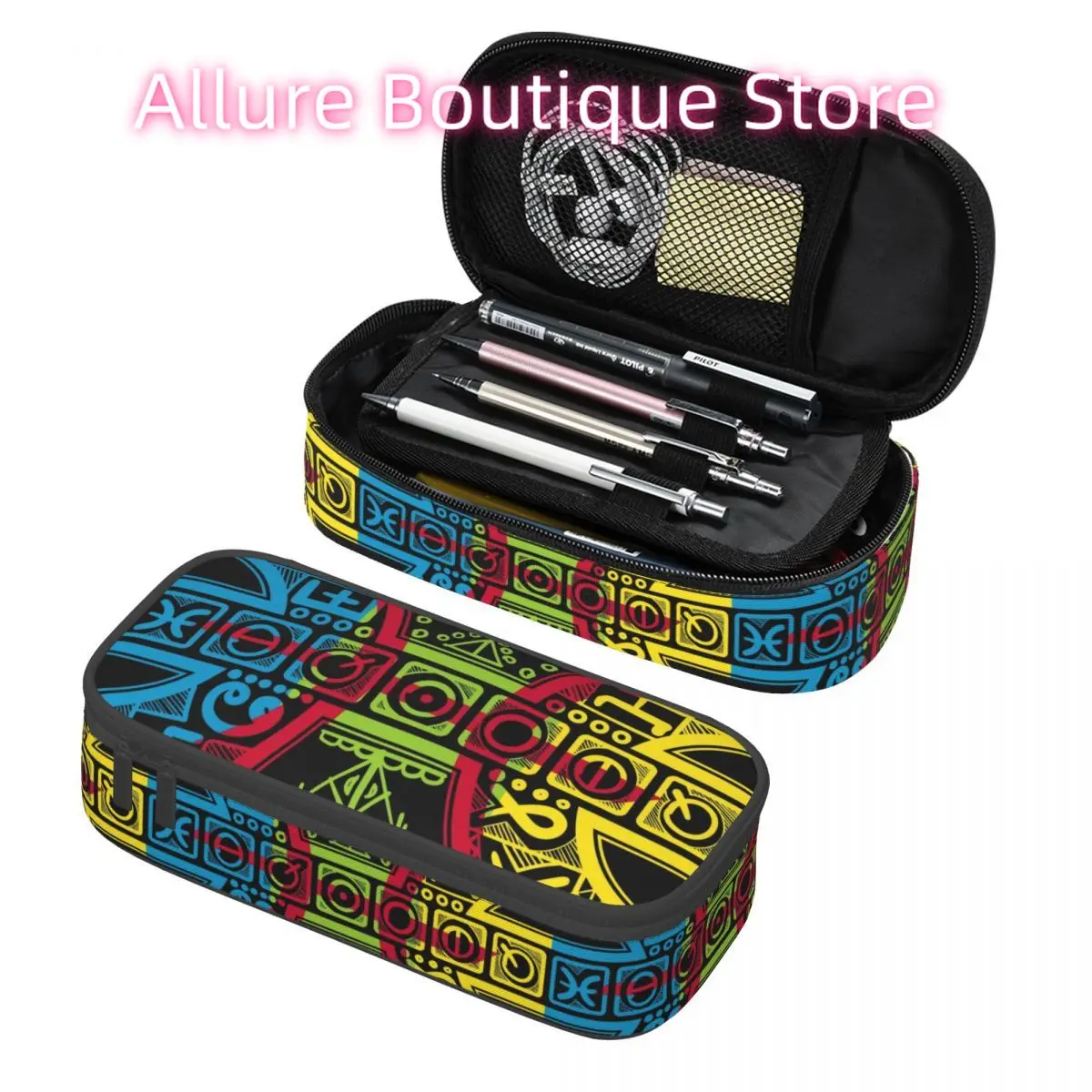 

Custom Kawaii Berber Flag Amazigh Symbol Pencil Cases for Tamazight Proud Large Capacity Pen Bag Box School Accessories