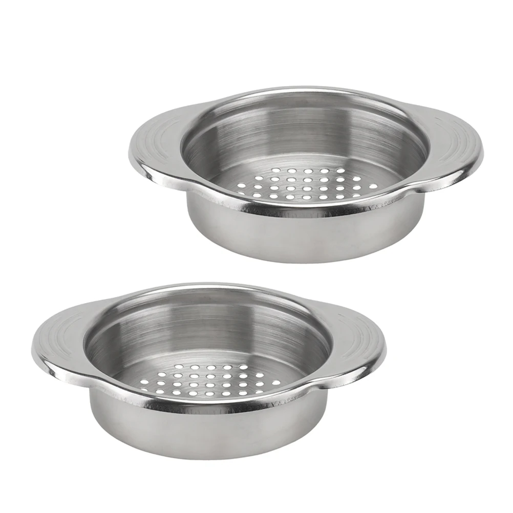 

2 pcs Stainless Steel Can Strainer Filter Multipurpose Kitchen Supplies Food Grade Practical Use