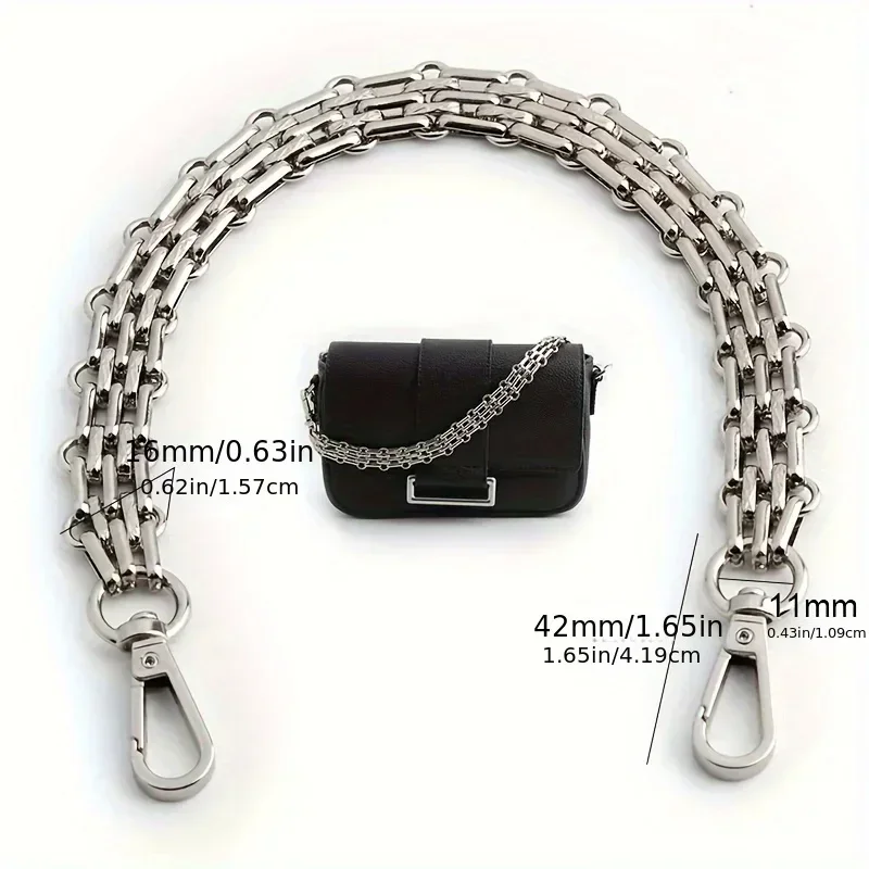 1PC Metal Chain Wallet Handle Shoulder Strap Replacement High-end Women's Bag Leather Goods Five-row Extended Crossbody Chain