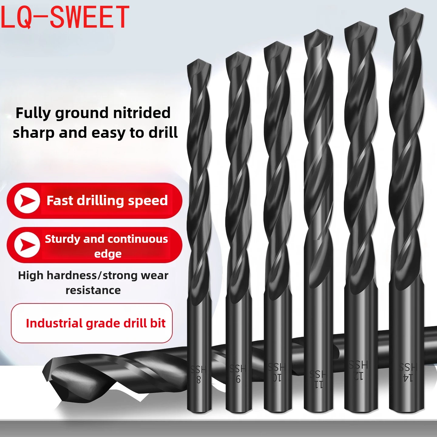 

Twist Drill Bits, Straight Shank Drill Bits, Alloy Drill Bits, Aluminum, Steel Plates, Iron Drilling Applications