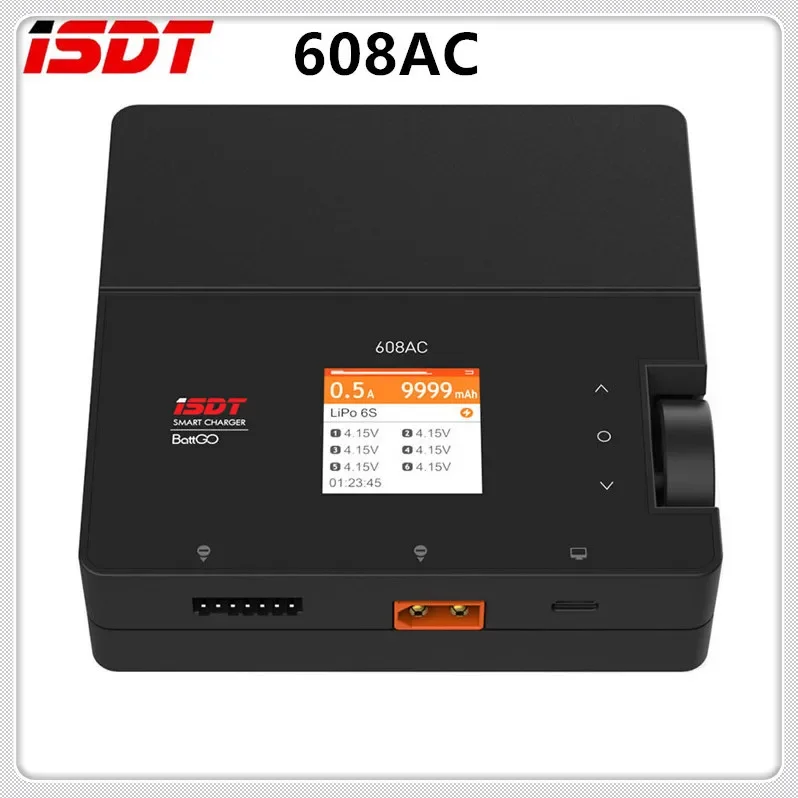 

ISDT 608AC AC 50 Вт постоянного тока 200 Вт 8A BattGo умное зарядное устройство разрядник со съемным источником питания