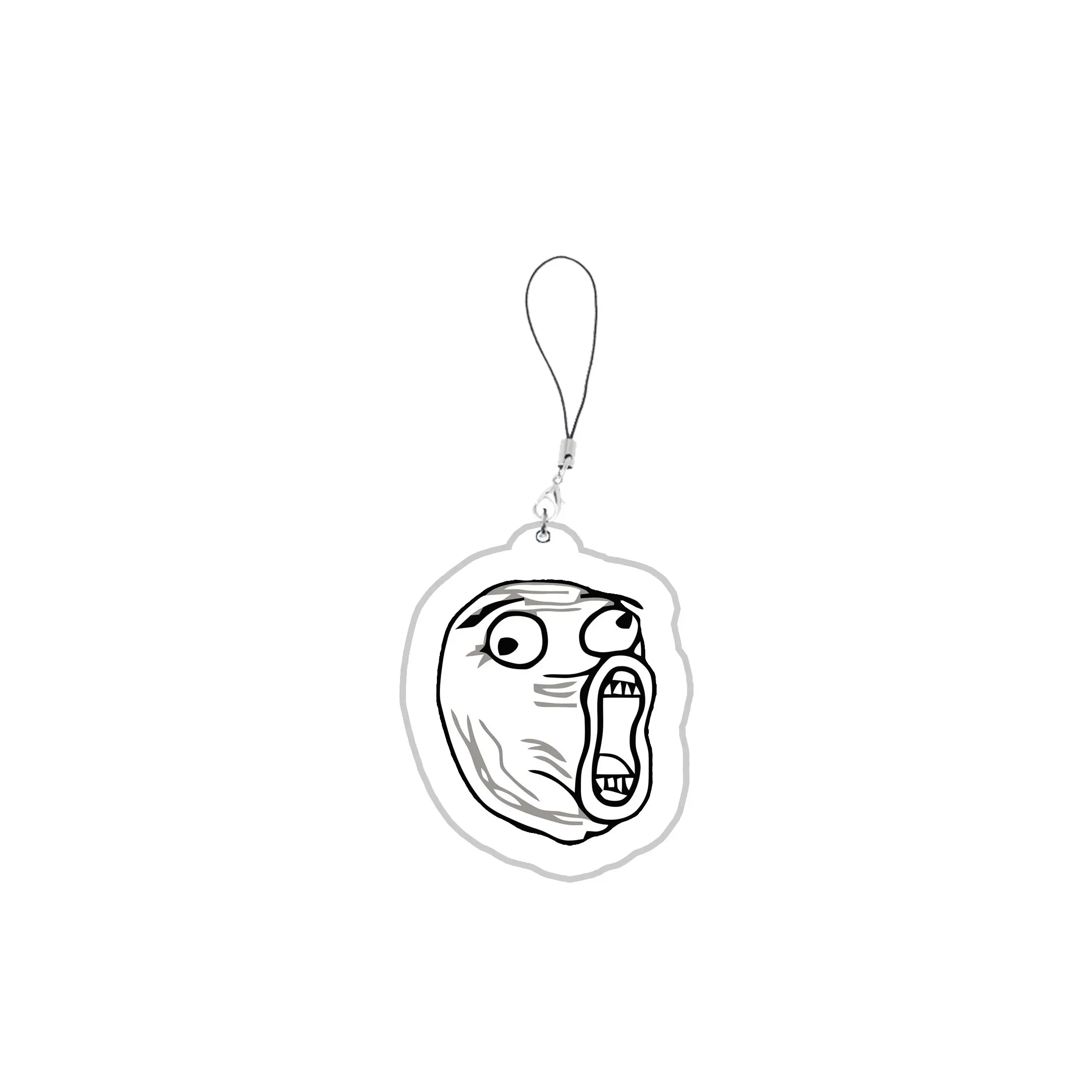 อะคริลิคตลก TrollFace obile ห่วงโซ่โทรศัพท์ NoMeGusta Rage Face ForeverAlone โทรศัพท์มือถือ Charms ขนาดเล็ก Pendan ของขวัญเพื่อน