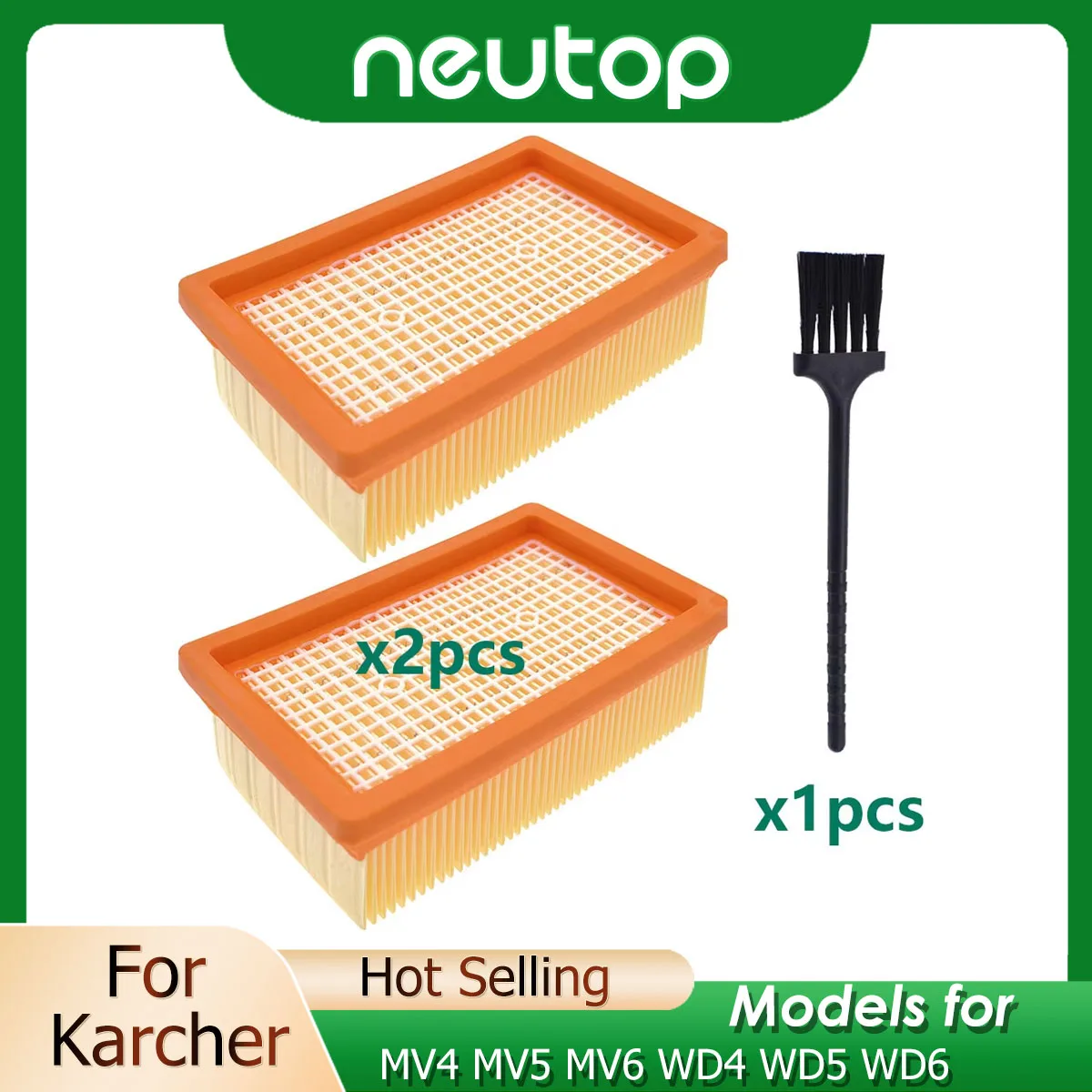 Filtro hepa para karcher mv4 mv5 mv6 wd4 wd5 wd6 molhado e seco aspirador de pó peça de reposição wd4000 a wd5999 #2.863-005.0 filtro