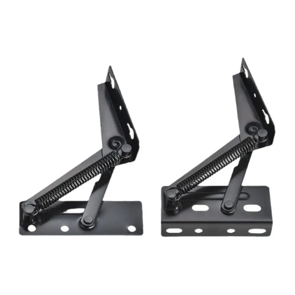 Heavy Duty Sofa Spring Hinge Black Lift Up Mechanism Support For Storage Bed Cabinet Lid Furniture Hardware Repair Tools