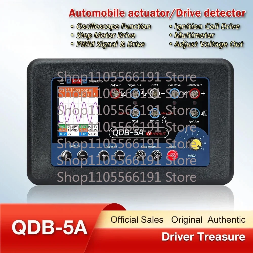 QDB5A Autombile Actuator Drive Detector Oscilloscope Multimetor Stepmotor Ignition Coil PWM Signal Drive Tester