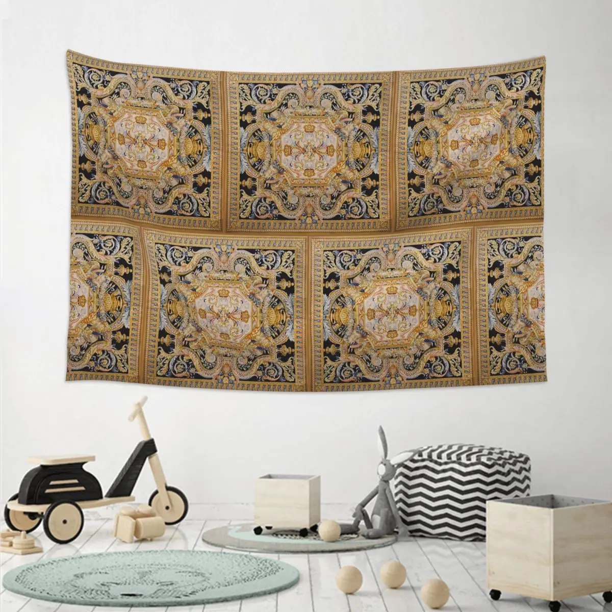 Baroque Madness Tapestry Funny Wall Hanging Aesthetic Home Decoration Tapestries for Living Room Bedroom Dorm Room