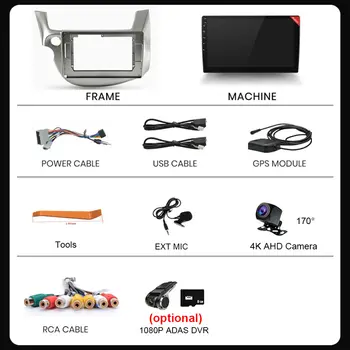 適用於本田飛度/爵士(2007-2013)的安卓16車用收音機,支援多媒體視訊播放、鏡像連接和分割畫面顯示,帶主機功能 8 最佳銷售 本田飛度安卓 - №1
