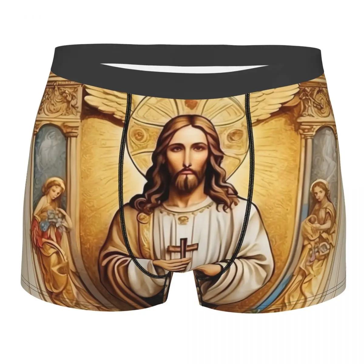 

Custom The Lord Jesus Christ Underwear Male Sexy Printed Boxer Shorts Panties Briefs Soft Underpants