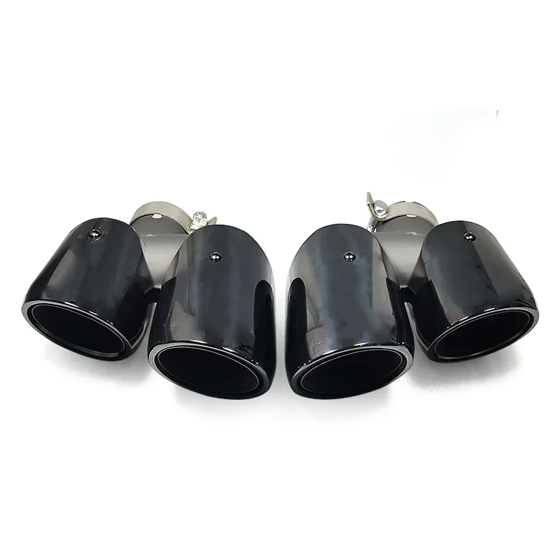 

1 pair fit for 14-18 MACAN S four-out tail tips black chrom exhaust pipes