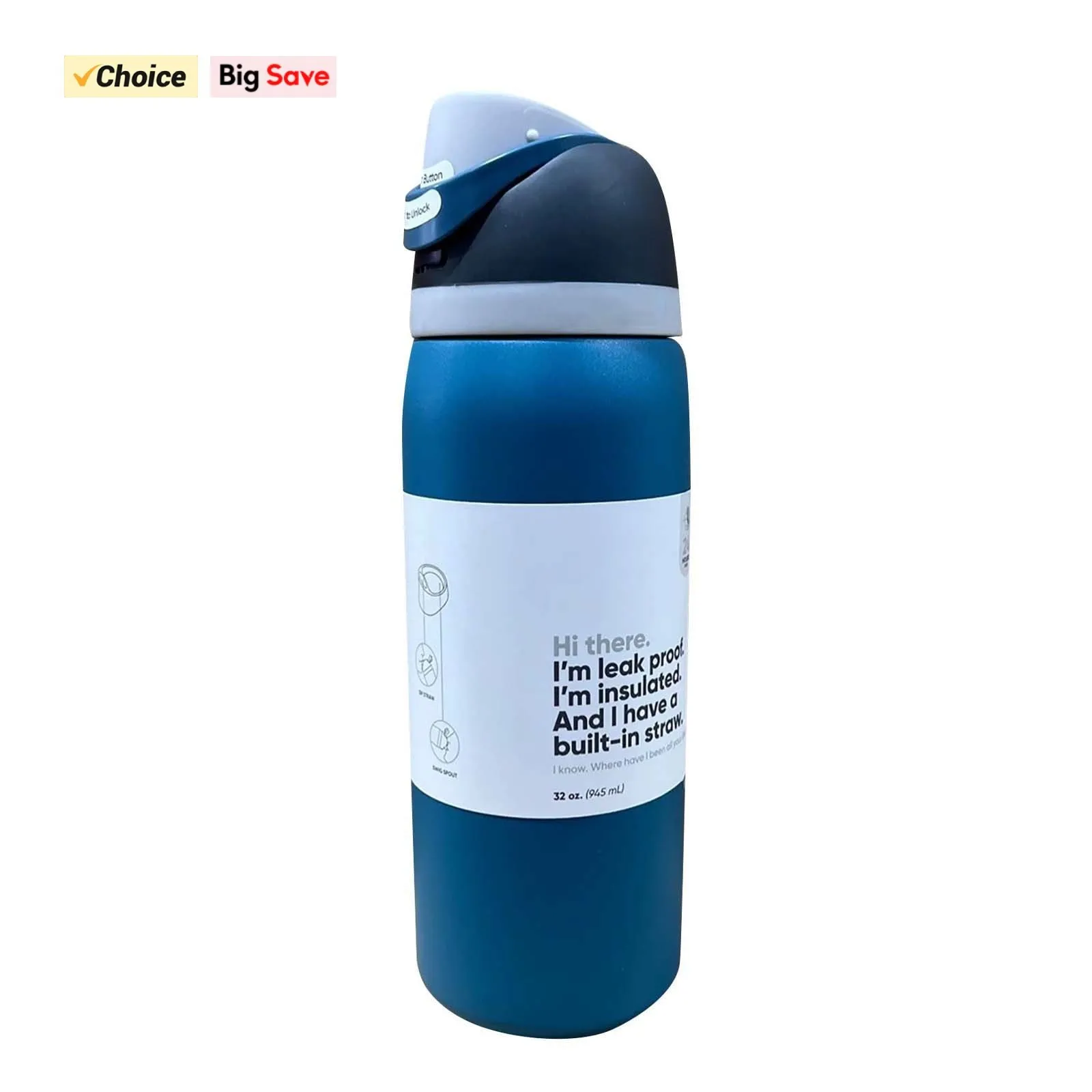 

Hot Sell- 24oz Stainless Steel Vacuum Outdoor Sports Kettle, Hand Held Straw Cup Double Layer Vacuum Cup