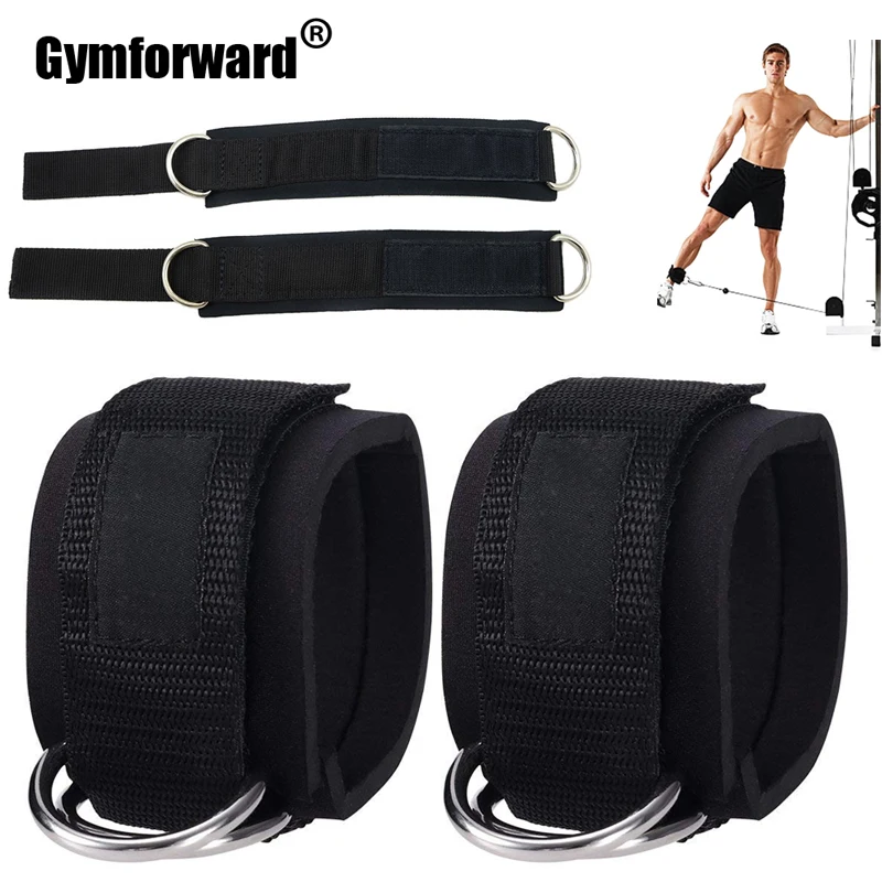2pc Fitness polsini alla caviglia allenamento delle gambe Crossfit cavo-attacco macchina gamba anca Body Building allenamento cinturino alla caviglia attrezzatura da palestra