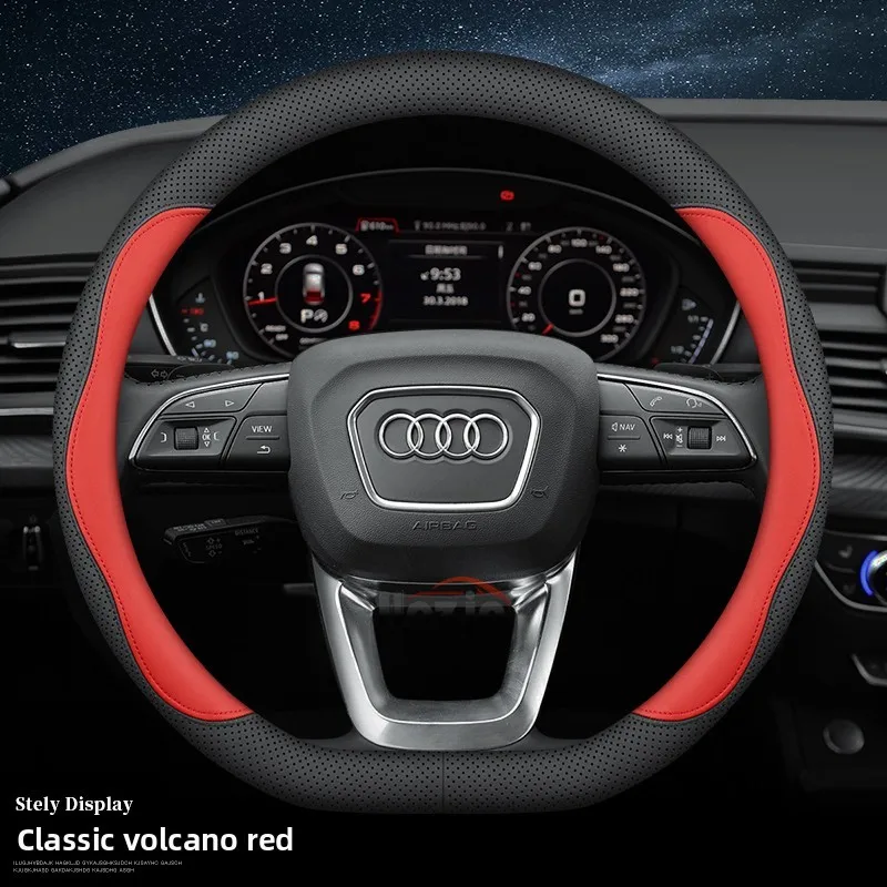 

Leather Car Steering Wheel Cover for Audi A3 8L 8Y A1 A5 A4 B7 Q7 A6 C6 C5 4F TT 8N Mk1 Mk2 Mk2 S3 8P Q2 Rs6 Q4 B8 Q8 Accessorie