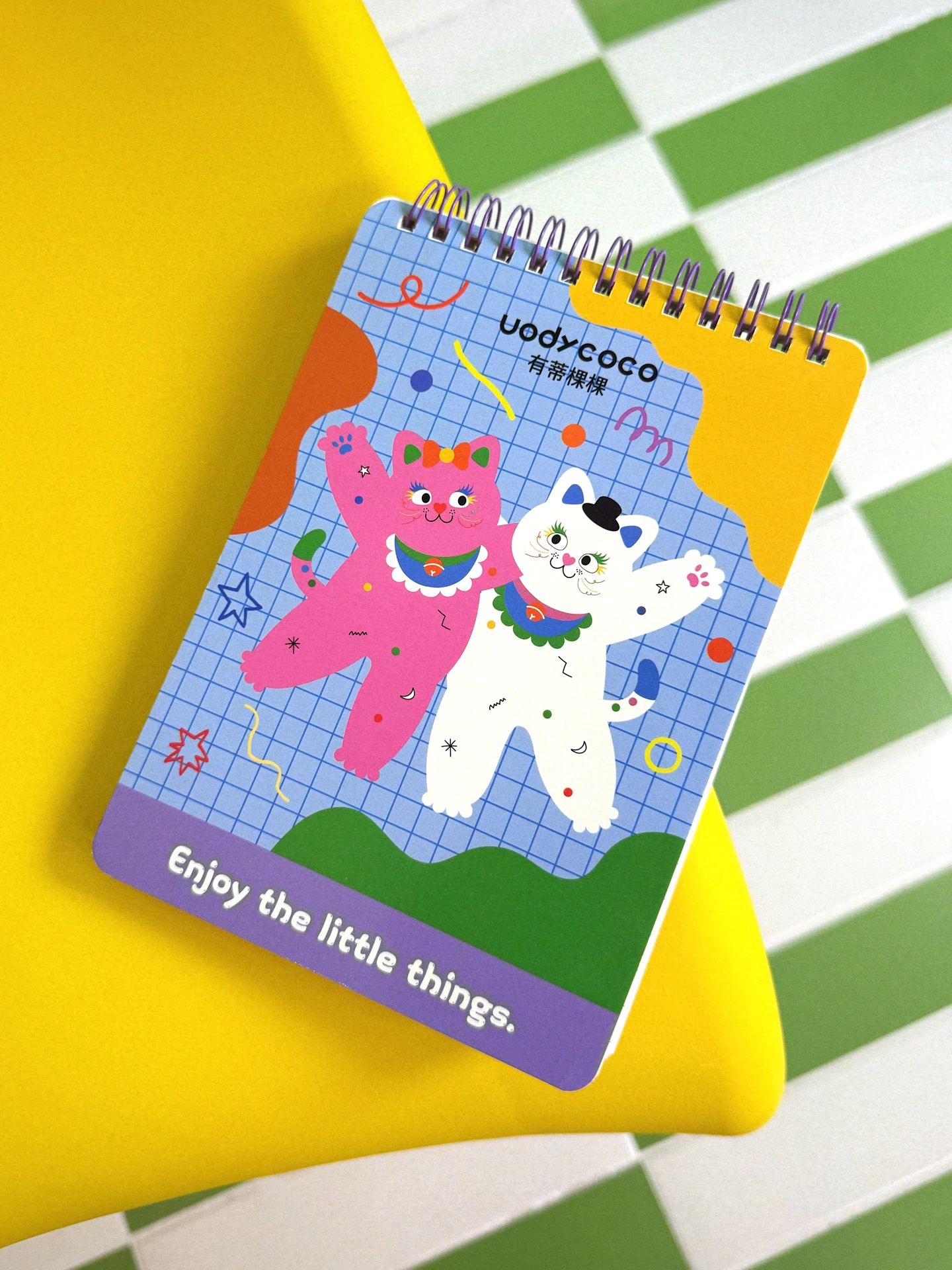 Original Cute Student Notebook UODY Handmade Cartoon Diary Notebook Journal Creative Stationery Supplies Plain Paper Binding