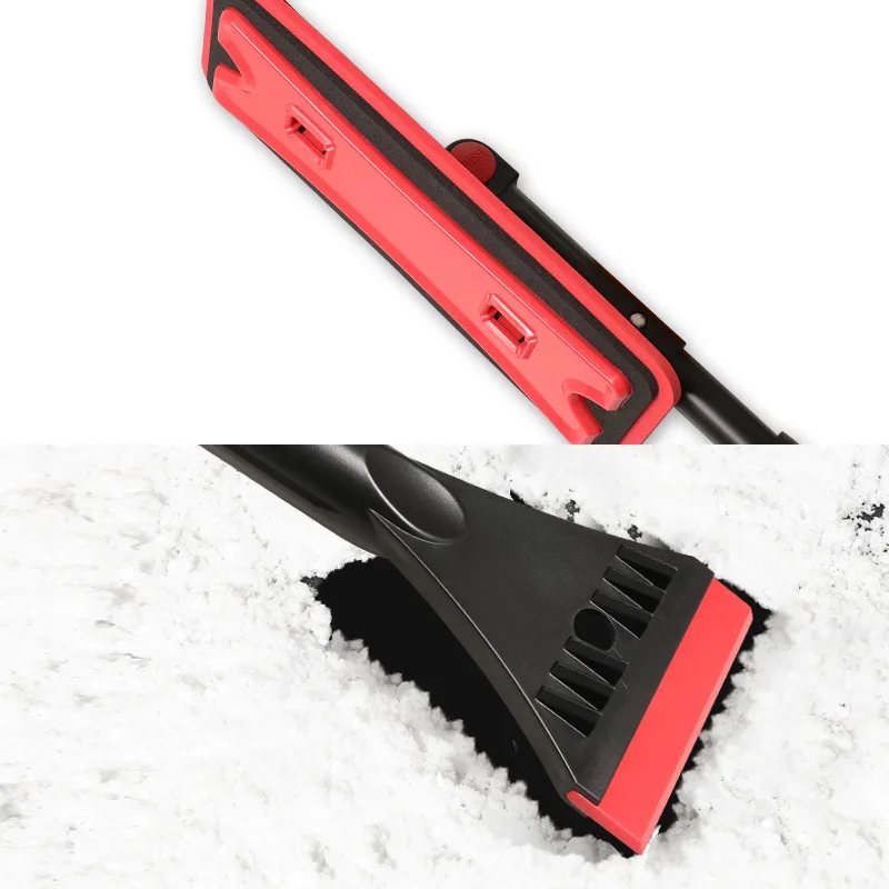 Three in One Car Snow Shovel and Ice Scraper with Aluminum Alloy Telescopic Pole, EVA Foam Handle, PVC Blade, Multi Angle
