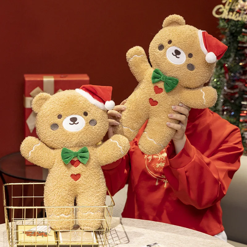 21 Arten Cartoon Weicher Lebkuchenmann Plüschpuppe Kissen Anhänger Weihnachts-Lebkuchen Plüschtier Heimdekoration Geschenk für Jungen und Mädchen – Detail 6
