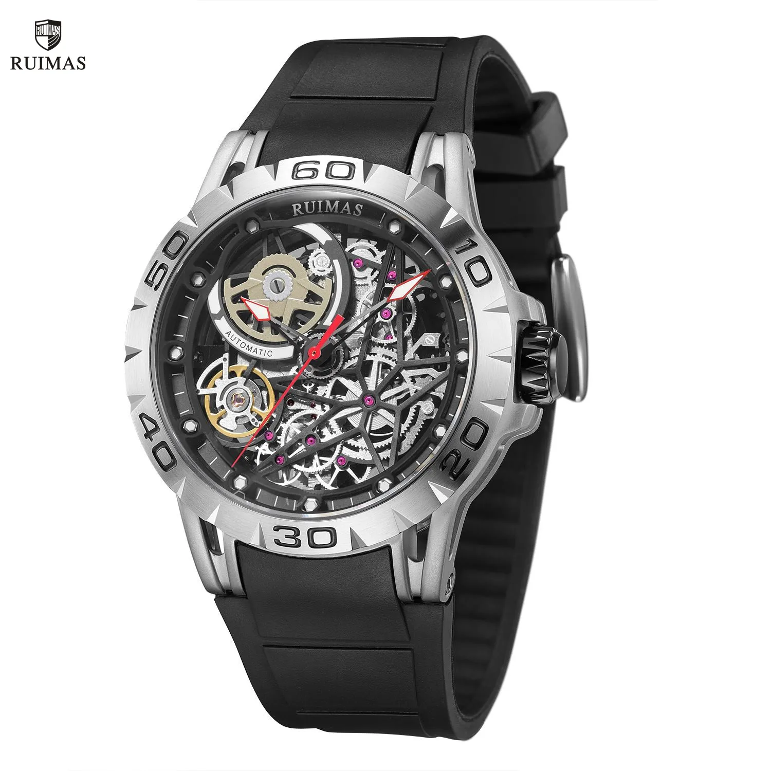 RUIMAS Mechanical Watches for Men Top Brand Luxury Military Clock Wristwatch ​Waterproof Sport Watch Relogios Masculino 6778