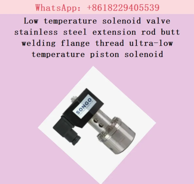 Low temperature solenoid valve stainless steel extension rod butt welding flange thread ultra-low temperature piston solenoid