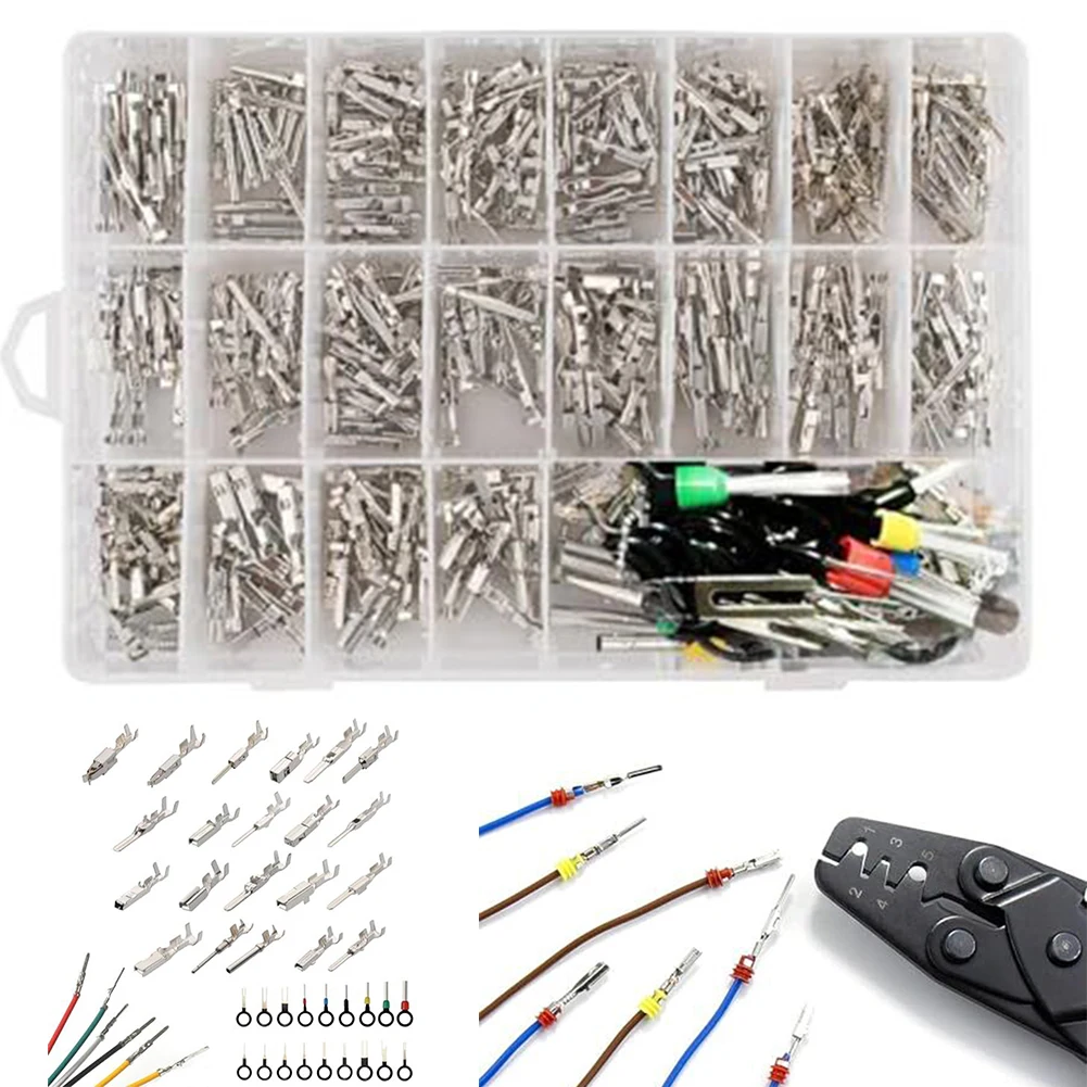 

340pcs Car Terminal Pins Wire Harness Pins Male Female CAR Electrical Connector Kit Electronics Accessories