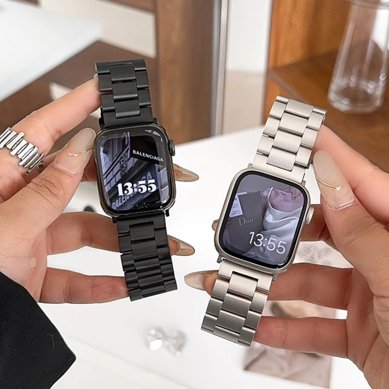 

Металлический ремешок для Apple Watch Band 49 мм 45 41 44 40 42 46 38 мм Браслет из нержавеющей стали для iWatch Series 10 Ultra 9 8 7 6 5 4 SE