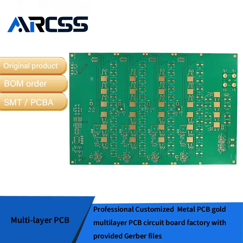 Professional Customized  Metal PCB gold multilayer PCB circuit board factory with provided Gerber files