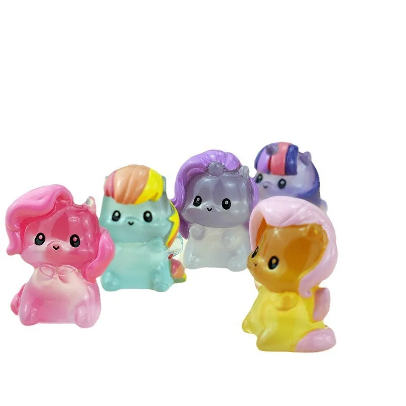 Creative Anime Pony Figure Resin Desk Ornament Hand Painted Collectible