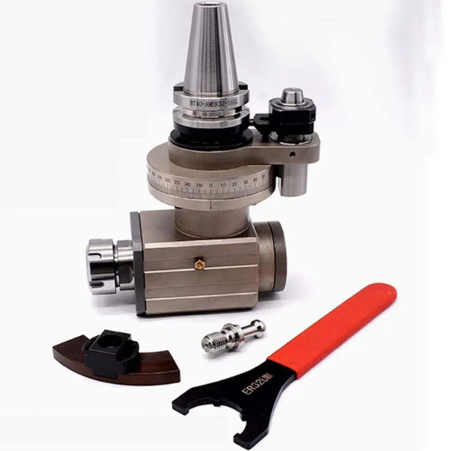 التصنيع باستخدام الحاسب الآلي مركز الجانب طحن رئيس BT40 BT50-ER25 ER32 ER40 الجانب طحن زاوية رئيس مزدوج الرأس غلاف فولاذي