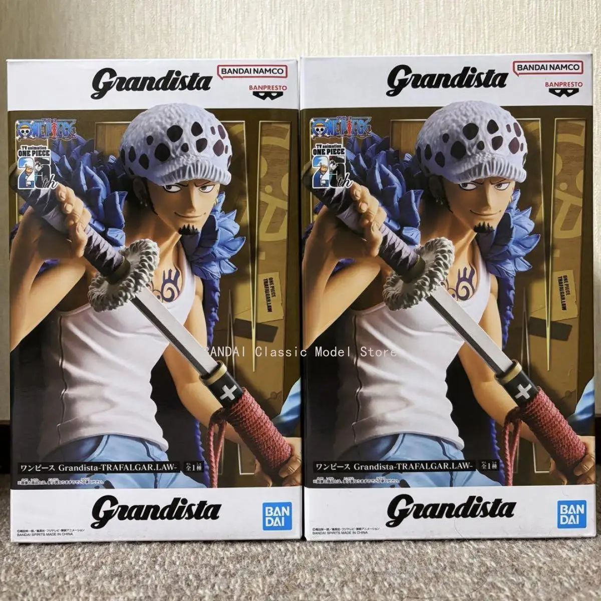 100% In Stock Original Banpresto One Piece Grandista Trafalgar D Water Law Figure Anime One Piece Model Genuine Boxed Toy