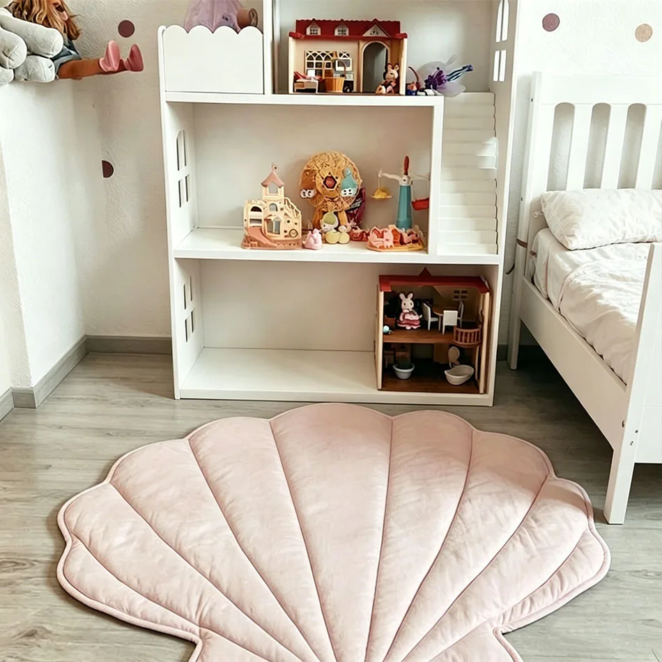 Carpets for Bedroom Cartoon Shell Shape Carpet Room Decorative Carpet Thin Rug