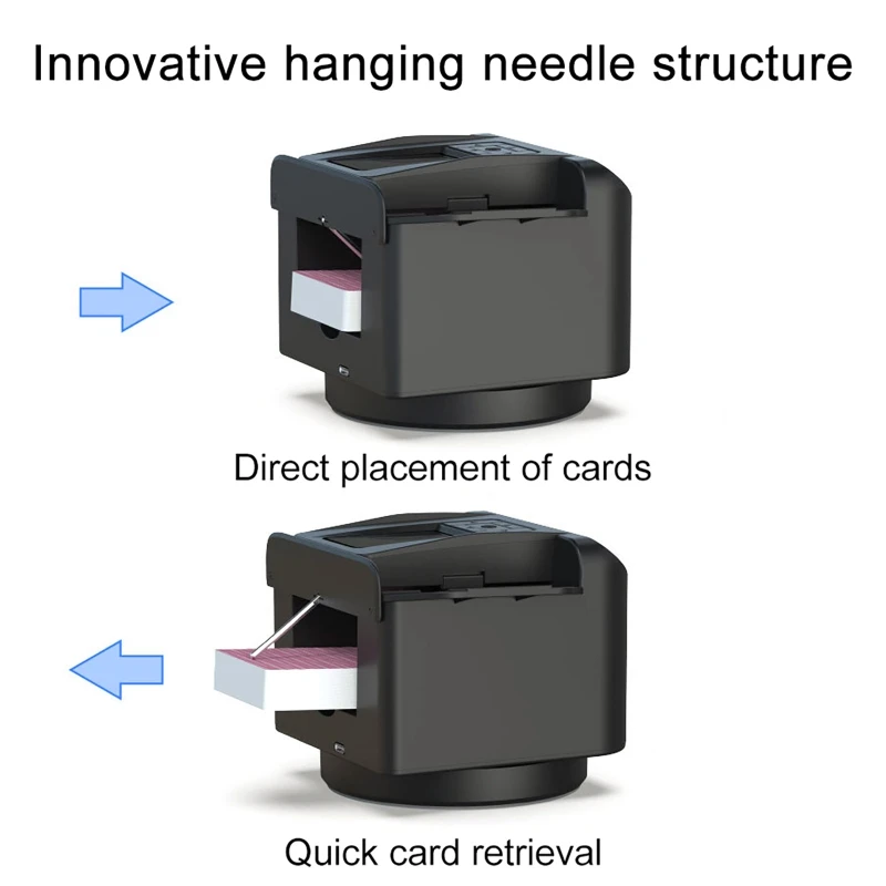 360 °   ماكينة تاجر خلط البطاقات الأوتوماتيكية بالكامل OLED شاشة الكريستال السائل بطاقات كهربائية خلط أداة التعامل مع جهاز البوكر للحفلات المنزلية