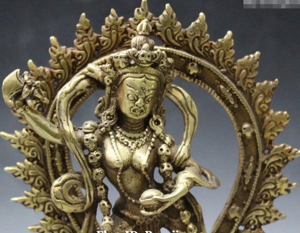 Tibet Buddhism  Stand Vajrayogini Vajravarahi Buddha Hold Faqi Statue