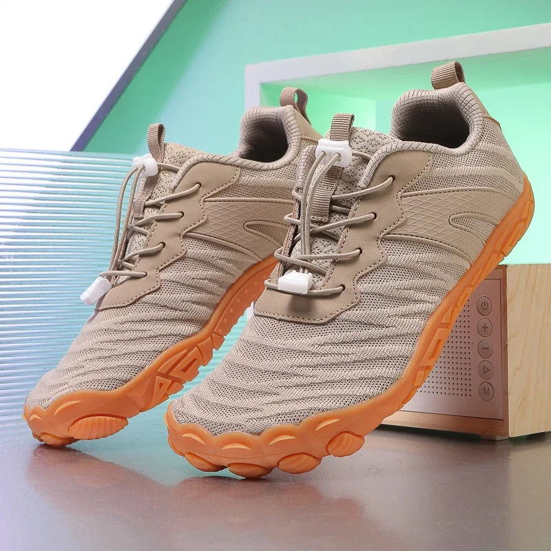 Summer Unisex Wider Shoes Brand Flats Soft Zero Drop Sole Wider Toe Men Barefoot Shoes Outdoor Mesh Flat Men's Sneakers Big Size