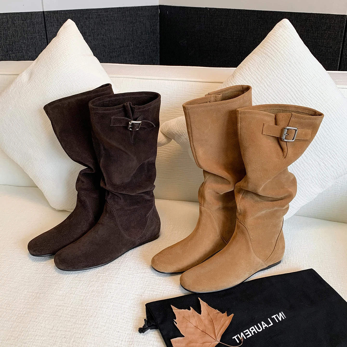 ESVEVA 2027 패션 소가죽 스웨이드 여성 니하이 - Suede Ankle Boot 리뷰 및 가격