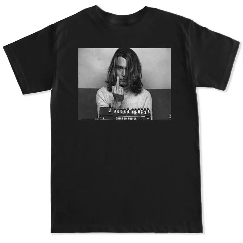 MUGSHOT BLOW MOVIE FILM RETRO CLASSIC DEPP FUNNY SHOW MOB MENS  T shirt