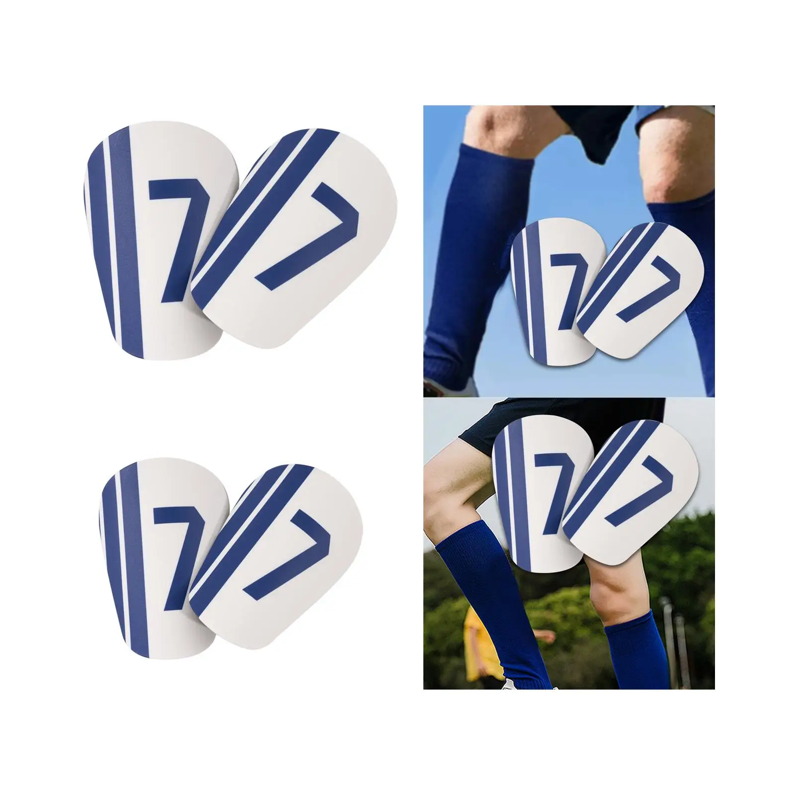2 Pieces Football Shin Guards Portable Lightweight Sport Leg Protective Gear for