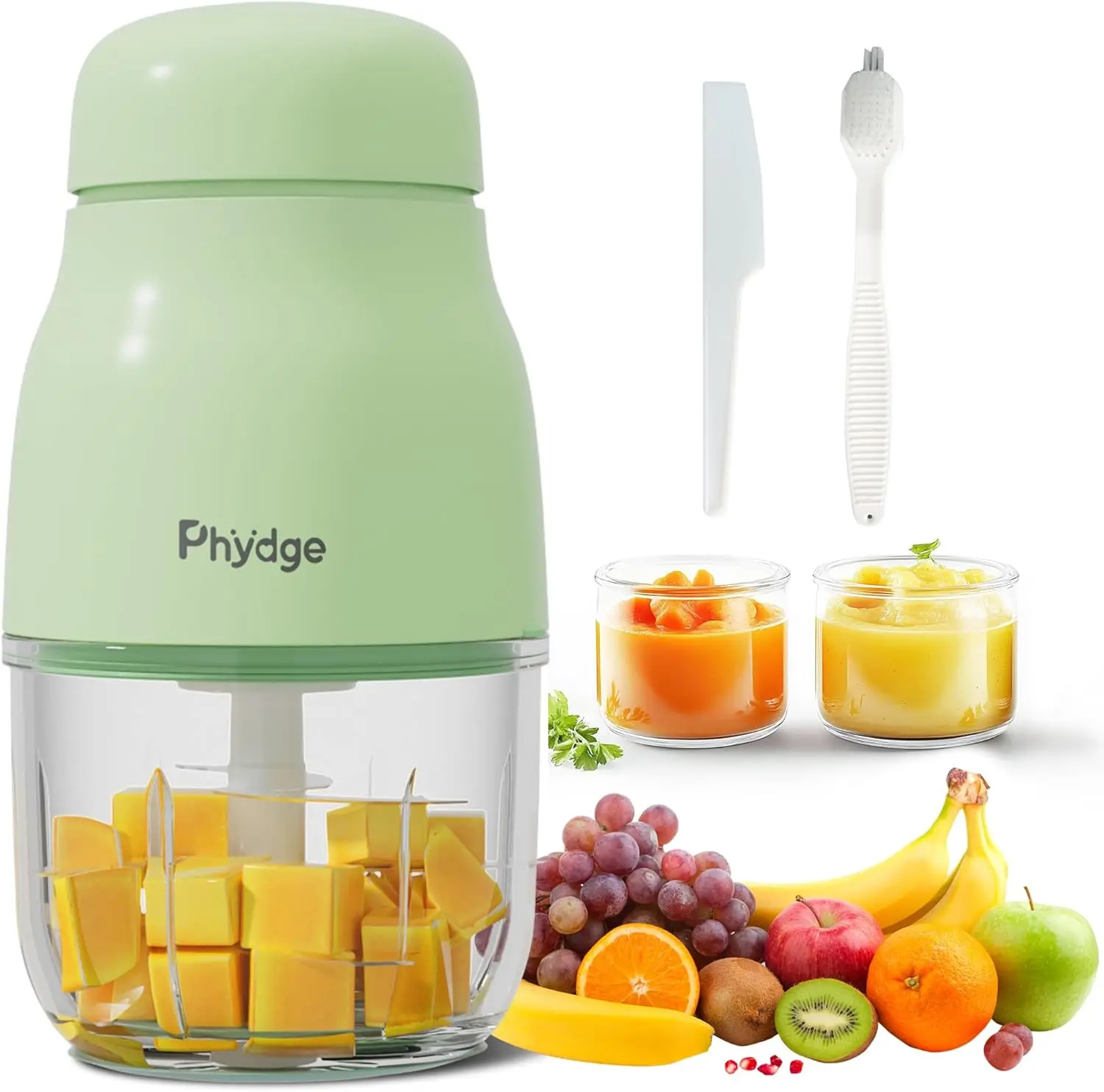 Baby Food Maker & Blender, 10oz Puree Processor for Fruits Vegetables Meat, Quick Prep in Seconds