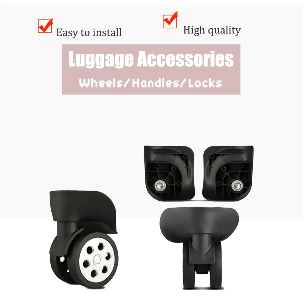W222Spinner Replacement Wheels For Luggage 360 Rotation For Suitcase Heavy Duty Rubber Wheels For Suitcase