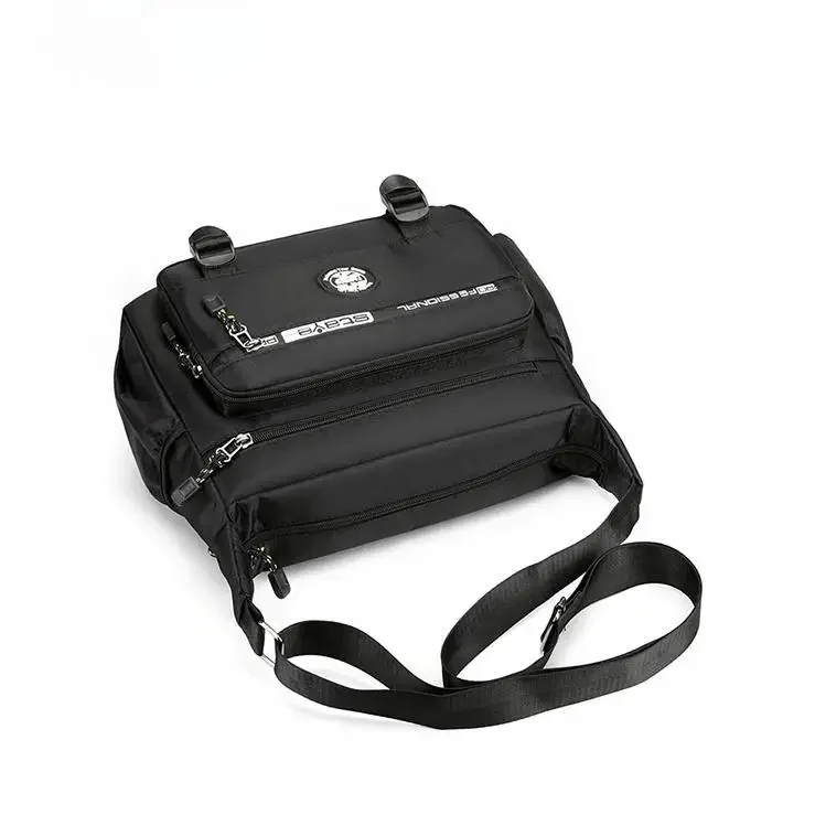 Wasserdichte Nylon-Umhängetasche für Herren – kompakte Sling-Crossbody-Schultertasche für Arbeitsweg und Reisen – Detail 10