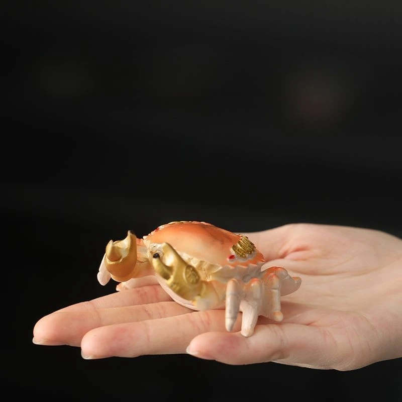 Resin Tea Pet Ornaments Water Flushing Color Changing Crab Decorations Household Creative Personality Tea Table Boutique Teaware