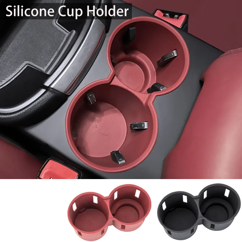 For Porsche Macan 2022-2023 Silicone Car Center Storage Box Central Console Pad Protector Cup Holder Door Organizer Accessories