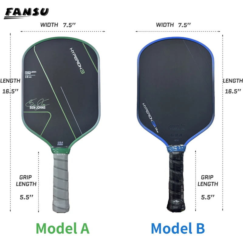 Hyperion 16mm picles paddle com ben johns edição gen3 propulsão eva espuma enchimento núcleo pickleball paddle raquete USAPA aprovado
