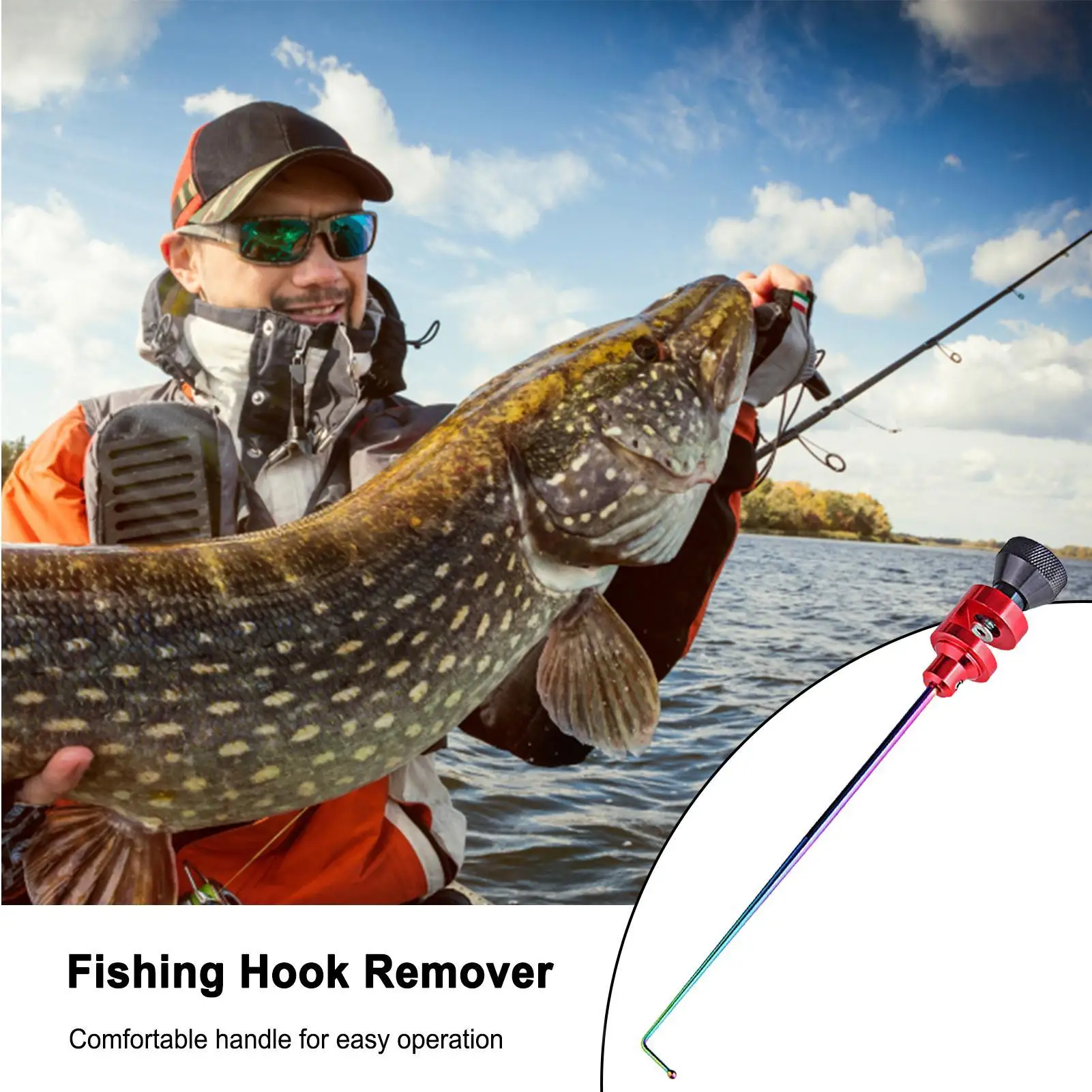 

Инструмент для удаления рыболовных крючков, экстрактор из сплава, снаряжение с трубкой для хранения, экстрактор крючков для взрослых мужчин, рыбаков, морской воды