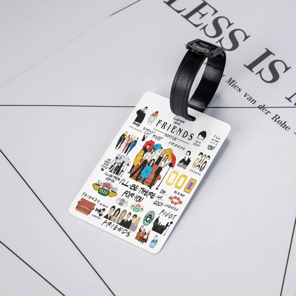 Funny TV Show Friends Collage Luggage Tag for Suitcases Cute Baggage Tags Privacy Cover ID Label