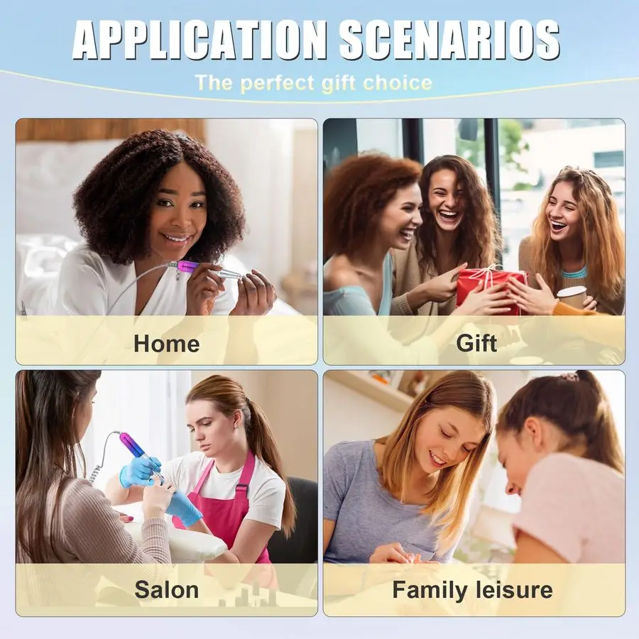 مثقاب أظافر احترافي 35000 دورة في الدقيقة، مجموعة ماكينة Efile لملف الأظافر الكهربائية، مجموعة أدوات أظافر أكريليك قابلة لإعادة الشحن، جل مانيكير وباديكير #5